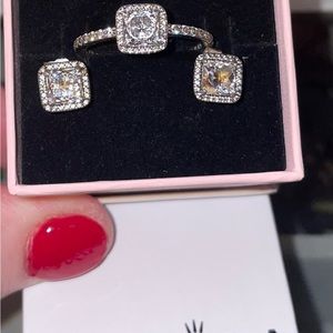 Pandora SET Ring with Earrings